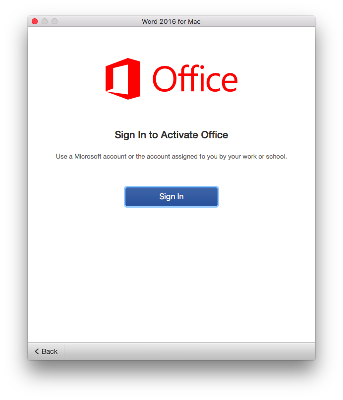 office 365 asking for activation for mac